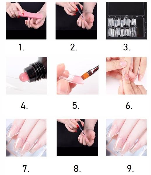 τεχνητά νύχια με τζελ στο σπίτι