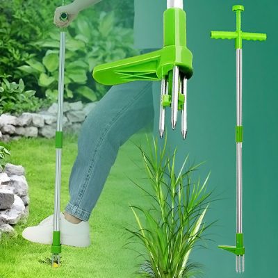 Όρθιο εργαλείο αφαίρεσης ζιζανίων – 91 cm, περιστροφικός μηχανισμός 3 ακίδων, χωρίς σκύψιμο | SPINOUT
