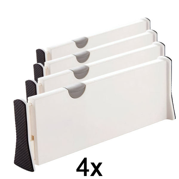 4x Ρυθμιζόμενα διαχωριστικά για συρτάρια ή ράφια | DIVISERINO